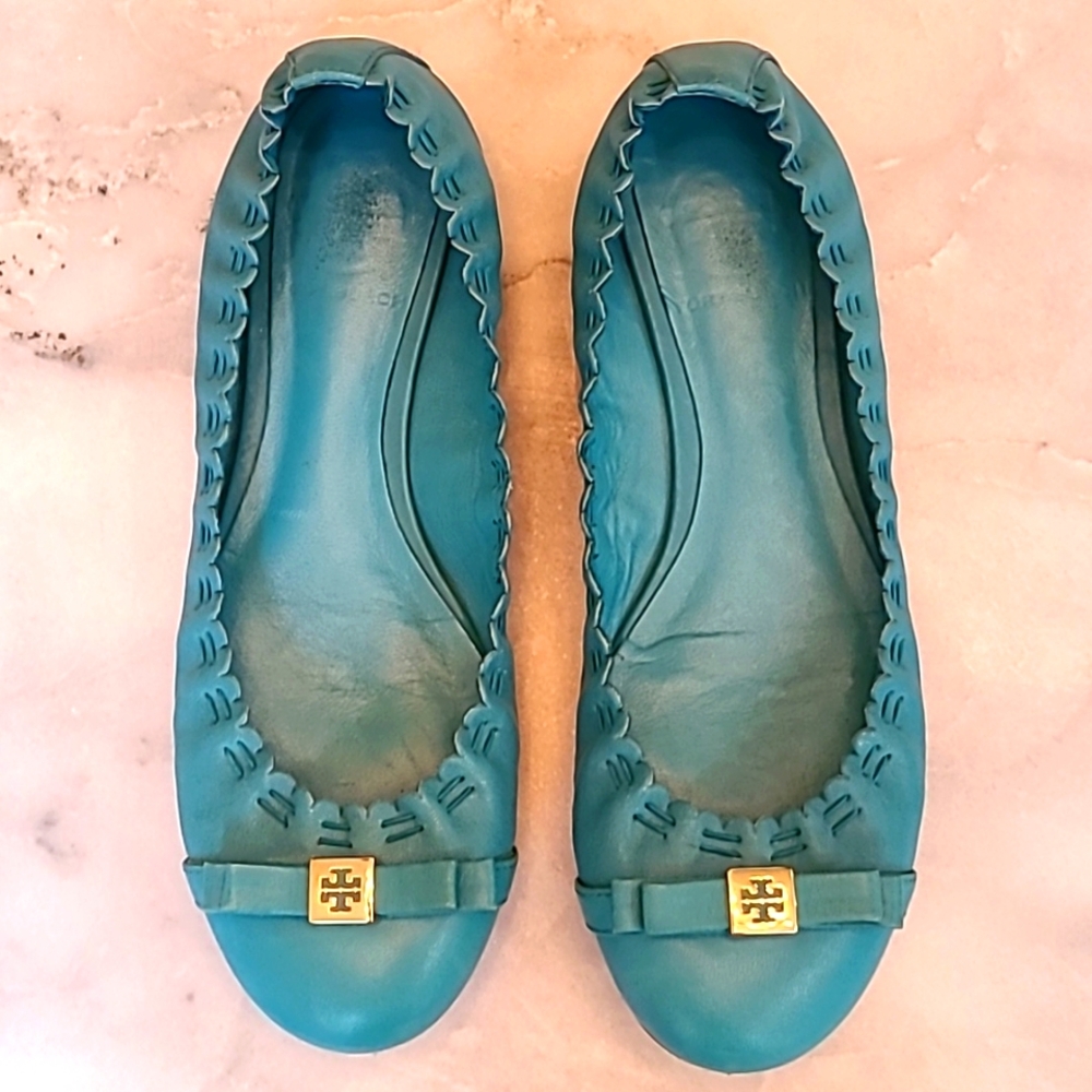 Tory Burch "Romy" leather ballet flat